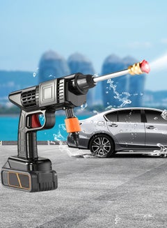 Buy 48V Cordless Portable Washer Electric High Pressure Washer Cleaner Machine with Rechargeable Battery Foam Bottle Nozzles Hose for Washing Cars in Saudi Arabia
