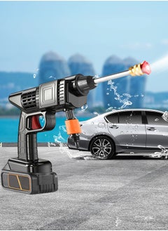 Buy 48V Cordless Portable Washer Electric High Pressure Washer Cleaner Machine with Rechargeable Battery Foam Bottle Nozzles Hose for Washing Cars in Saudi Arabia