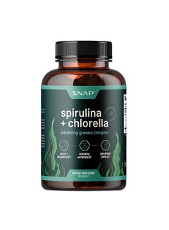 اشتري Spirulina Chlorella Green Superfoods For Heart Support, Natural Energy And Glucose Control 120 Capsules Dietary Supplement في السعودية