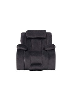 Buy Recliner Chair with Rocking and Swivel Function Black in Saudi Arabia