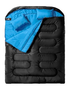 Buy Double Sleeping Bag for Adults Mens with Pillow, XL Queen Size Two Person Sleeping Bag for All Season Camping Hiking Backpacking 2 Person Sleeping Bags for Cold Weather & Warm in Saudi Arabia