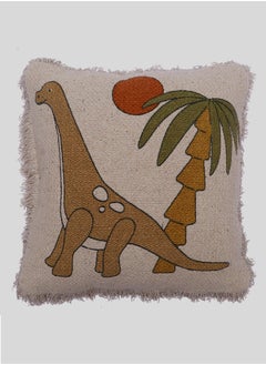 اشتري Palm Dino Throw Cushion Cover Fun & Unique Decorative Square Pillow Case Perfect For Kids Room 45X45 Cm في الامارات