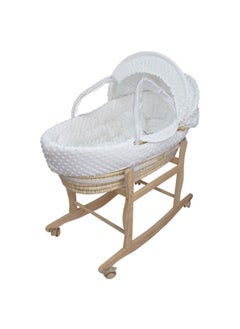 Buy Moses Basket Me Cream Gingham and Waffle  Dressing for Moses or Wicker Baskets，Bolga Woven baby bed, Newborn baby gift, modern baby bed in Saudi Arabia