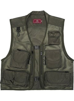 Buy Fishing Photography Multi Pockets Quick Dry Mesh Vest Jacket XXXL in UAE