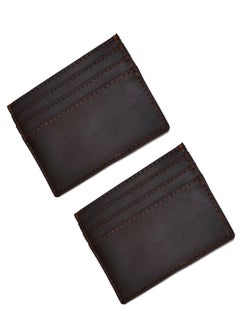 Buy Bundle of 2 Leather front and back cases card holder wallets in Egypt