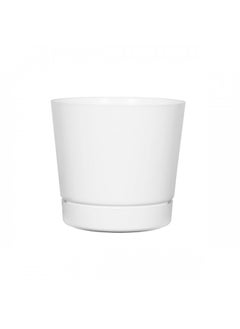 Buy Novelty Majestic Full Depth Round Cylinder Pot, Glossy White, 8-Inch (10082) in UAE