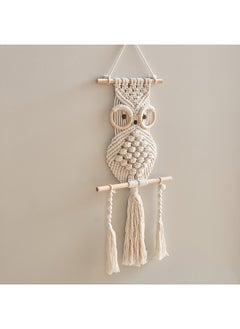 اشتري Rotana Macrame Owl Wall Hanging 20 x 60 cm في الامارات