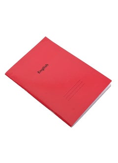 Buy Double Lined A5 English Notebook, 100 Sheets, 58 Grams, 22.5*16 CM, Suitable For Any Setting, From Office To School - Red in Egypt