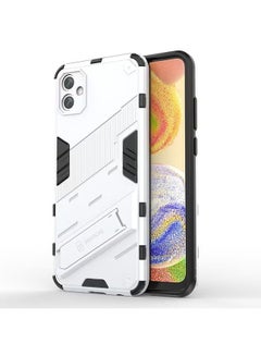 Buy Samsung Galaxy A04e Holder Phone Case Protective Cover PC + TPU Scratch Resistant 2-in-1 Precision Hole Holder Phone Back Cover White in Saudi Arabia