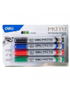 Buy 4-Piece Dry Erase White Board Marker Chisel Tip Multicolour in UAE