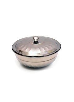 Buy Entry Dish With Lid Silver 18centimeter in Saudi Arabia