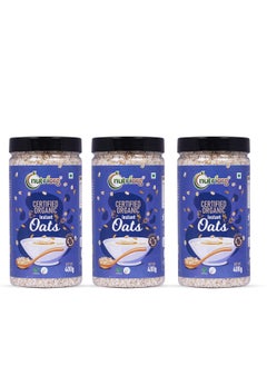 Buy Nutriorg Organic Instant Oats  (Pack of 3 * 400g) | Gluten Free For Weight Loss in UAE