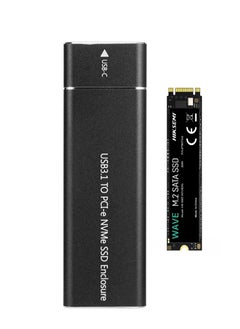 اشتري حافظة هارد SSD M.2 بذاكرة مستديمة، منفذ ملحقات اضافية سريع M.2 الى محول USB C مع حافظة سوداء، USB 3.1 جيل ثاني (10 جيجابت في الثانية)، حافظة وسيط تخزين ذو حالة ثابتة بمنفذ ملحقات PCIE مع محرك أقراص NVMe 512 جيجا بايت في مصر