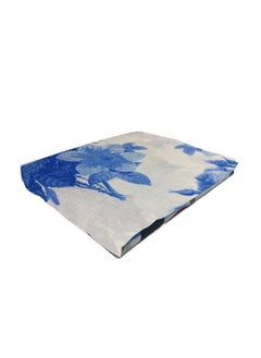 Buy Orchard Luxury Bed Sheet 150 x 230 Cm Pillowcase 52 x 73 + 12 Cm 144 Tc Multicolor Blue Floral Polycotton Set of 2 in UAE