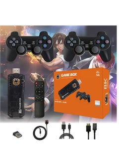 Buy 10000Games Installed 8K 4K Video Quad-core Wireless Controller Android TV Box Game Console Retro Game Stick Dual System in UAE