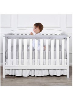 Buy 3-Piece Baby Crib Rail Cover Protector Set, Kids Bed Rails, Safe Teething Guard Wrap Fits Side and Front Rails Bed Guardrail Protection from Chewing for Fits Side and Front Rails in Saudi Arabia