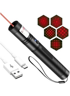 Buy Red Laser Pointer, 10000Ft USB Rechargeable Star Laser Pointers for TV Screen, Long Range Strong Laser Pointer Pen for Presentations Toy Teaching Sandtable Astronomy Outdoor Hiking Camping in UAE