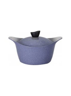 Buy Lavender granite pot with lid 26 cm 5.4 litres in Saudi Arabia