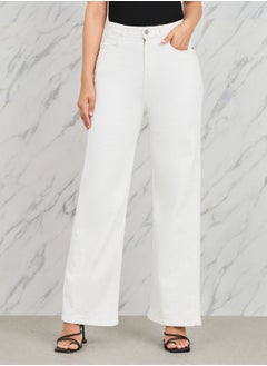 Buy Side Cut and Sew Panel Straight Fit Jeans in Saudi Arabia