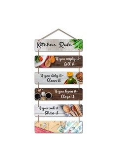 Buy Decorative Wall Hanging Decoration Item For Kitchen | Bedroom| Kitchen Quotes Items | Wall Art For Hall | Mdf Wall Hanger, Set Of 6(Wh_3265N),Engineered Wood in Saudi Arabia