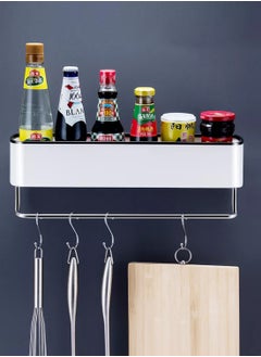 Buy 1Pc Wall Mount Bathroom Shelf Shower Caddy Organizer with Bar in UAE