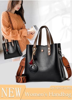 Buy Women's Elegant Tote Bag Handbags with Large Capacity Faux Leather Shoulder Bag Ladies Fashion Designer Satchel Crossbody Bag with Detachable Strap for Ladies in UAE