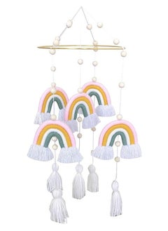 اشتري Baby Wind Chimes,Mobile Baby Cot Mobile Wind Chime Rattle Toy Macrame Rainbow Nursery Hanging Bed Bell Gift for Baby Nursery, Home Decoration, Unique Wind Chimes في السعودية