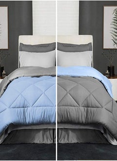 Buy Snooze,Winter quilt double face, 220*235 cm, Gray &Light Blue in Egypt