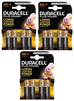 Buy 12Pcs AA Duracell Plus Power Battery in Saudi Arabia