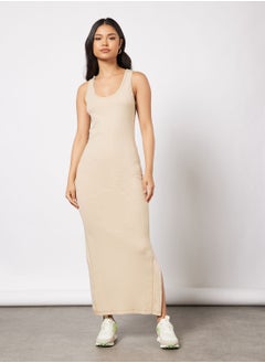 Buy Rib Jersey Tank Maxi Dress in UAE