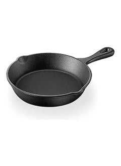 Buy Cast Iron Skillet Pre Seasoned Die Cast Iron Skillet Compatible With Gas Induction Oven And Grill in UAE