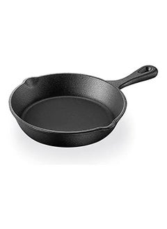 Buy Cast Iron Skillet Pre Seasoned Die Cast Iron Skillet Compatible With Gas Induction Oven And Grill in UAE