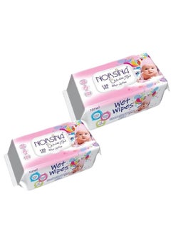 Buy Baby wet wipes, 120 wipes x 2pieces in Saudi Arabia
