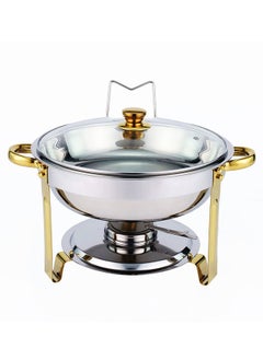 Buy Stainless Steel Buffet Chafing Dish Food Warmer and Heater 4.5 L in UAE