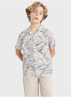 اشتري Boy Oversize Fit Polo Neck Viscose Short Sleeve Sh في الامارات