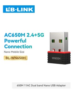 Buy LB-LINK 650M Dubl Band High Gain USB Wireless WiFi Adapter Usb 2.0 802.11b/g/b 2.4GHz 5GHz  LAN Internet Network Adapter Receiver in Saudi Arabia