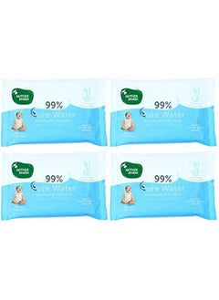 Buy Thick Fabric Baby Water Based Unscented Wipe (Blue 10 Wipes) Pack Of 4 in Saudi Arabia