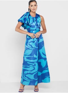 Buy Printed Flared Sleeve Dress in UAE