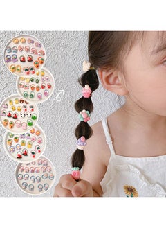 اشتري 50 Pcs Girls' Hair Rope Cute Children'S Cartoon Shaped Hair Loop Without Hurting Hair في الامارات