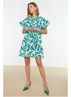 Buy Ecru Floral Wide Cut Mini Woven Dress TWOSS22EL0867 in Egypt