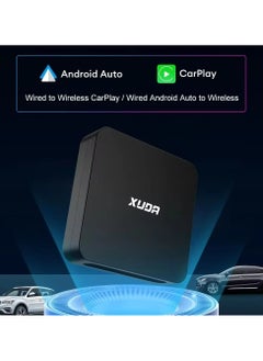 Buy Wireless CarPlay Android Auto Wireless Adapter Spotify For Mazda Toyota Mercedes Peugeot Volvo 2 in 1 Box Support Netflix in UAE