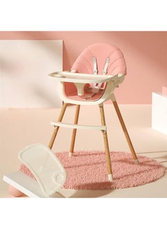 Buy Baby Dining Chair 3-in-1 Portable High Chairs ，Adjustable Height Foldable Toddler Seat,Safe Toddler's Dining Chair with Meal Tray for Your Baby (pink) in UAE