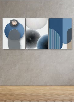 Buy Decorative Wall Art Painting with an Abstract Design, 3Pieces, Size 120x60cm in Saudi Arabia