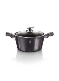 Buy Aluminium Casserole with Lid 20 cm, Metallic Line Carbon Pro Edition, Grey, Hungary in UAE