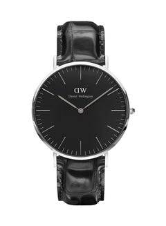 Buy Daniel Wellington Classic Reading Men's Black Waterproof Quartz Watch Black Leather Strap -40mm DW00100135 in Saudi Arabia