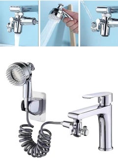 Buy 3 in 1 Multifunction Universal Water Taps with 360° Rotating Faucet and Massage Shower Head in UAE