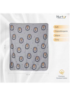 اشتري Nurtur Soft Baby Blankets for Boys & Girls  Blankets Unisex for Baby 100% Combed Cotton  Soft Lightweight Fleece for Bed Crib Stroller & Car Seat Official Nurtur Product في الامارات