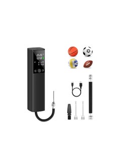 Buy Rechargeable Electric Ball Pump with LCD Display for Sports Balls - Ideal for Basketball, Football, Volleyball, Rugby, Soccer, Beach Balls, and Swimming Rings - Portable and Easy to Carry. in Saudi Arabia