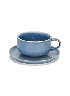 Buy Ceramic Tea Set Includes Mug 230 ml Saucer COZY Series 14cm in UAE