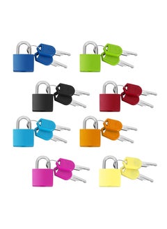 Buy Suitcase Locks with Keys, Colored Plastic Casing Padlock Small Luggage Metal Mini Used for Student Bag Journal Piggy Bank, for School Gym Classroom Matching Game Travel (Fresh Color, 8 Pieces) in UAE